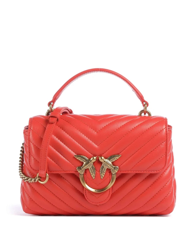 Pinko Love Lady Puff Mini Sac à main rosso mandarino/antique gold