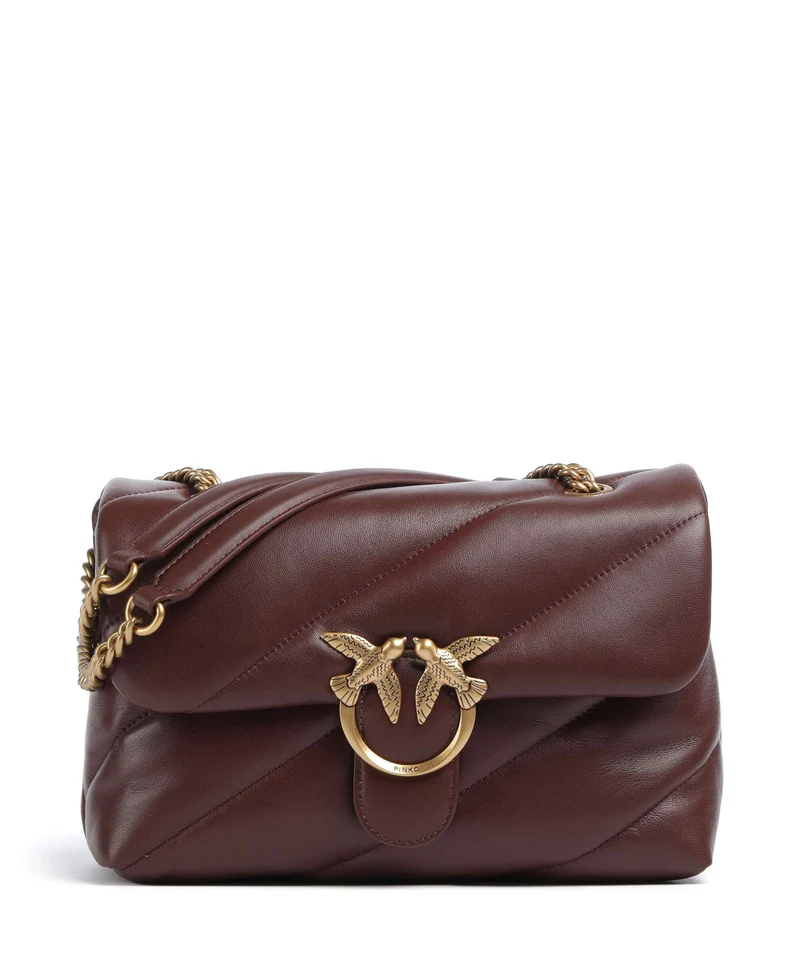 Pinko Love Puff Classic Sac porté épaule rosso vino/antique gold