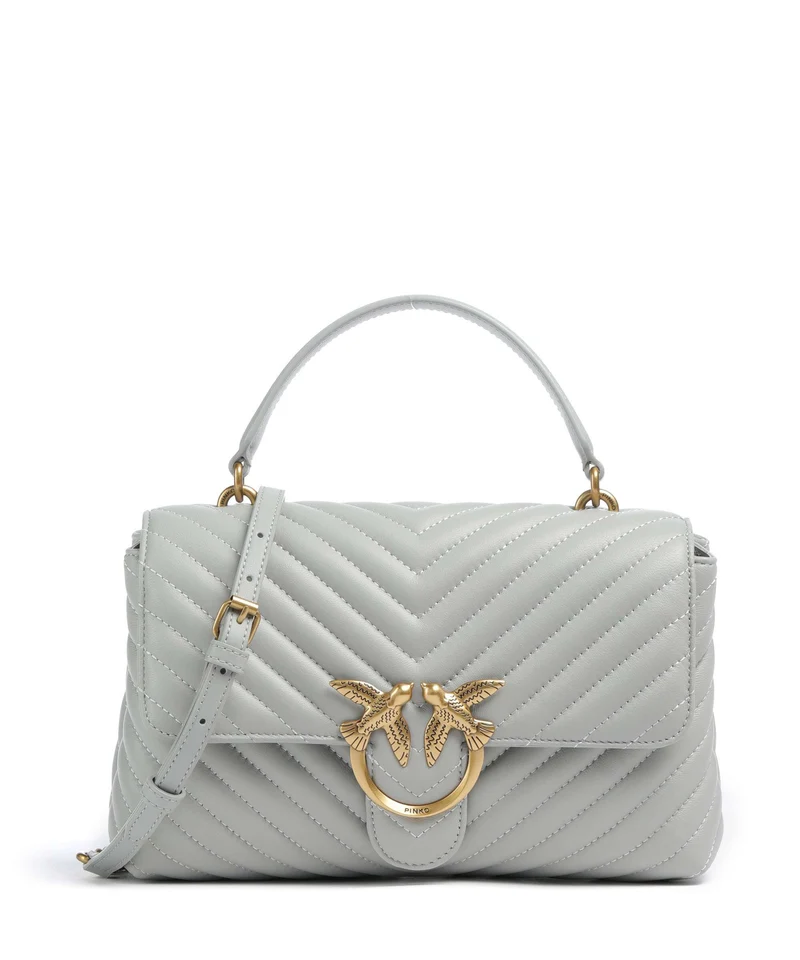 Pinko Love Lady Puff Classic Sac à main grigio perla/antique gold