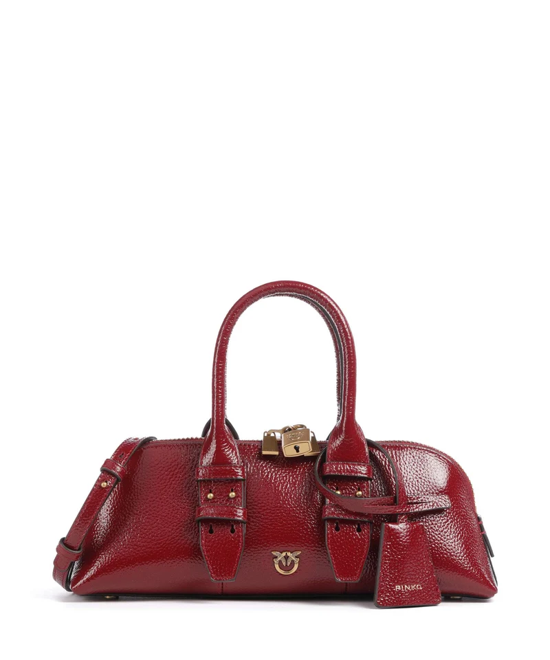Pinko Bowling Horizontal Sac à main rosso scuro/antique gold