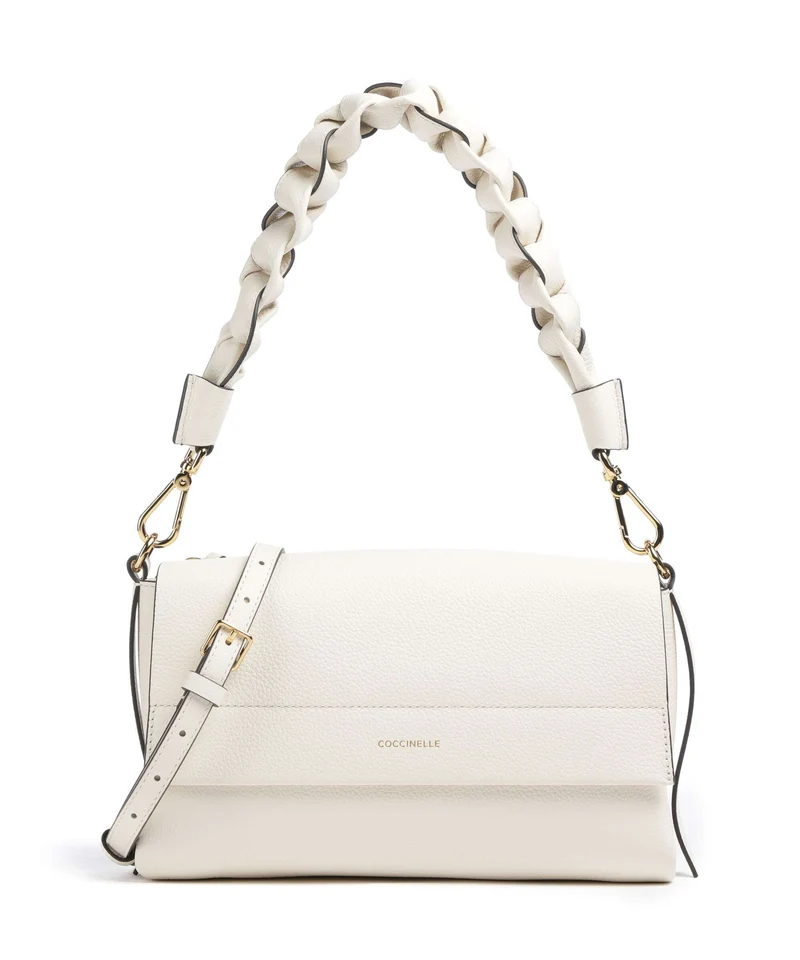 Coccinelle Boheme Grana Double Sac porté épaule pearl/cognac