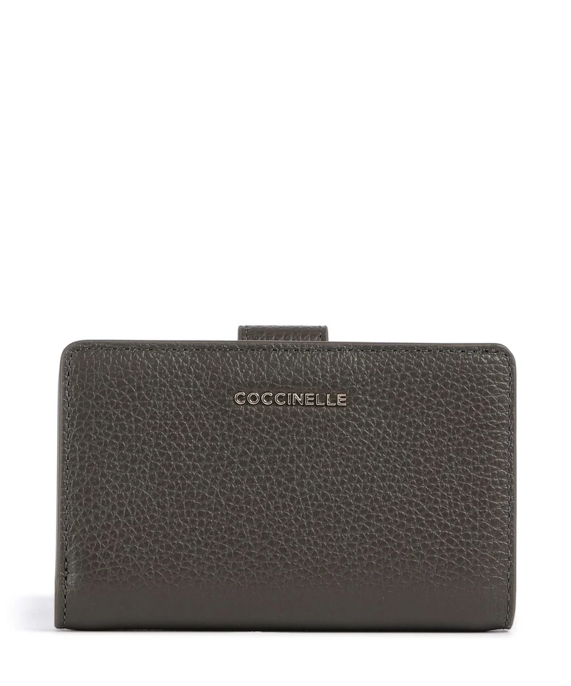 Coccinelle Metallic Soft Portefeuille fango