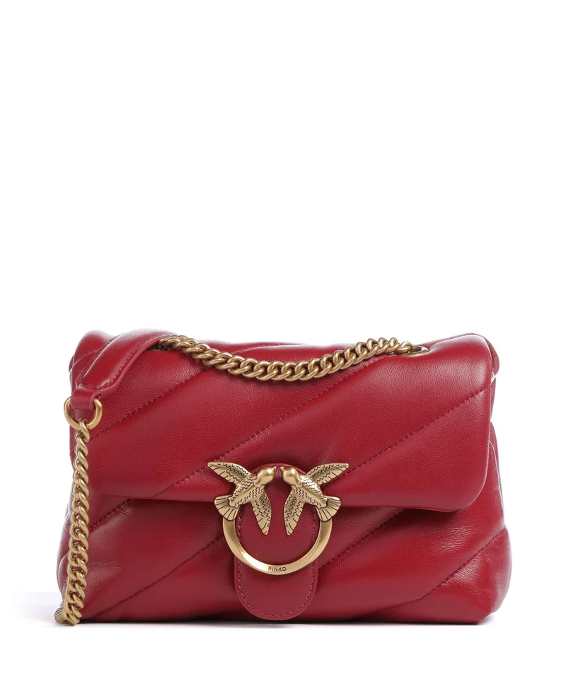Pinko Love Puff Mini Sac porté épaule rosso scuro/antique gold
