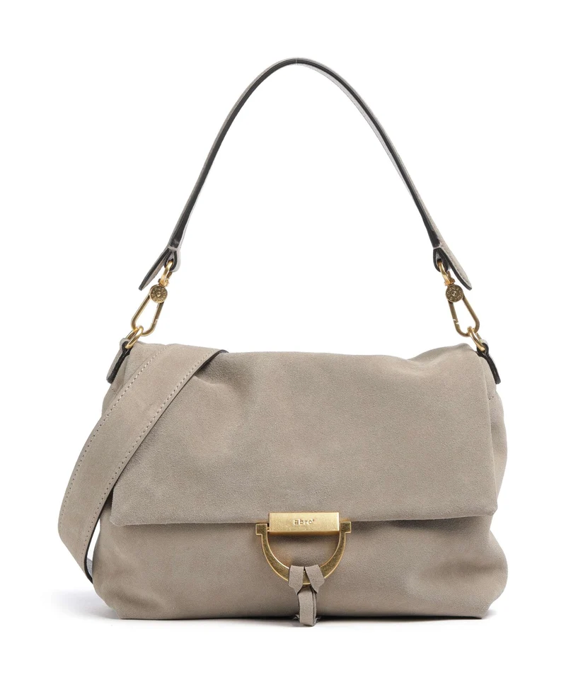 Abro Suede Temi Medium Sac porté épaule siena