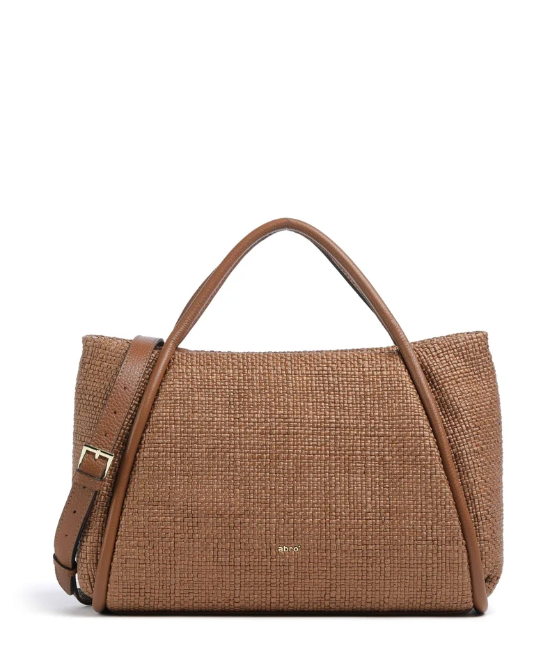 Abro Raffia Intreccio Willow Sac à main caramel/cognac