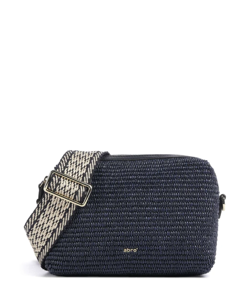 Abro Raffia Kaia Sac bandoulière navy