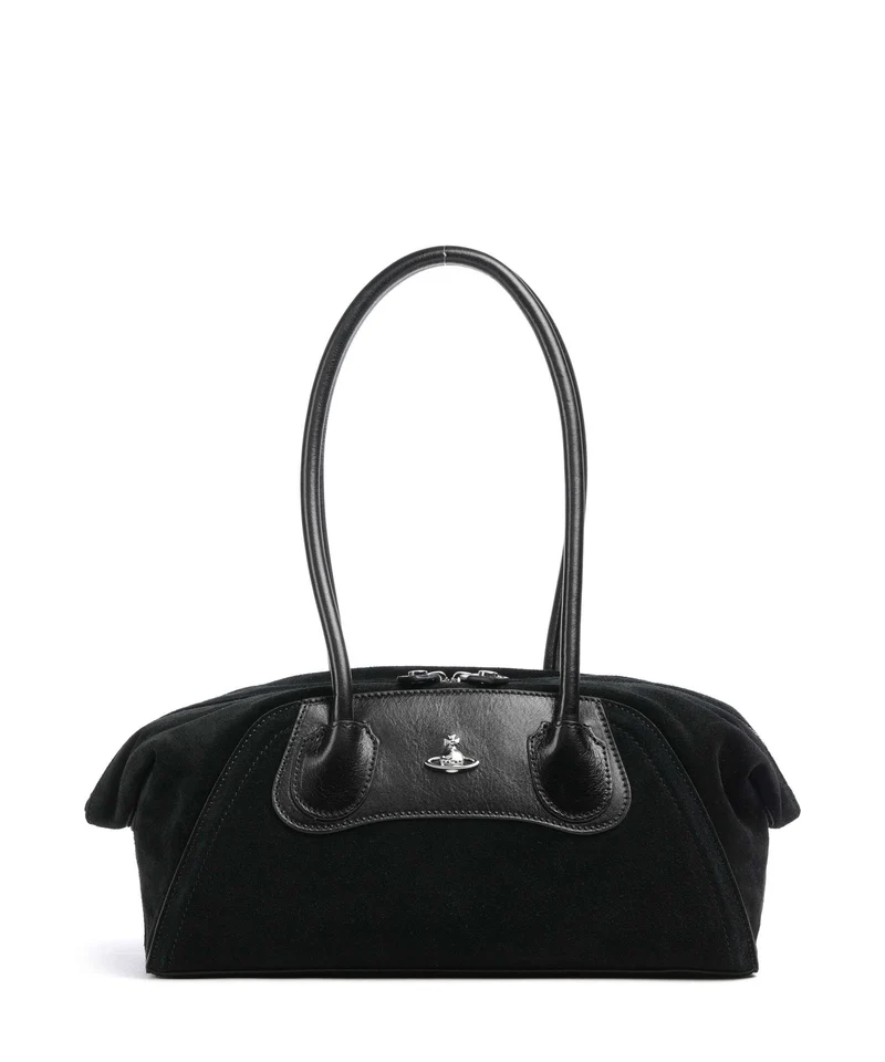Vivienne Westwood Shirley Suede Small Sac porté épaule black