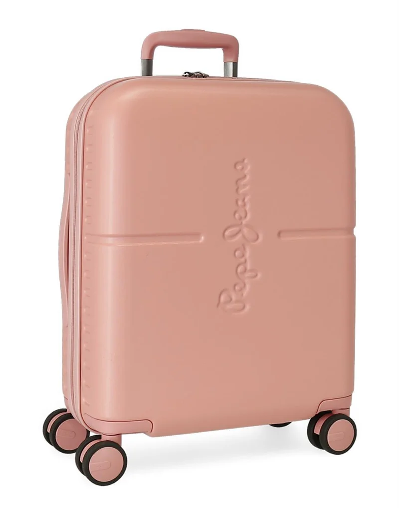7689124 TROLLEY ABS 55CM. 4R. PJL HIGHLIGHT ROSA CLARO