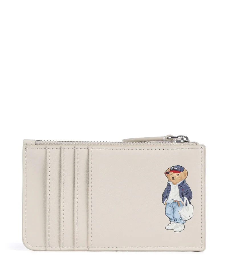 Polo Ralph Lauren Bear Spring Étui à cartes crédit cream