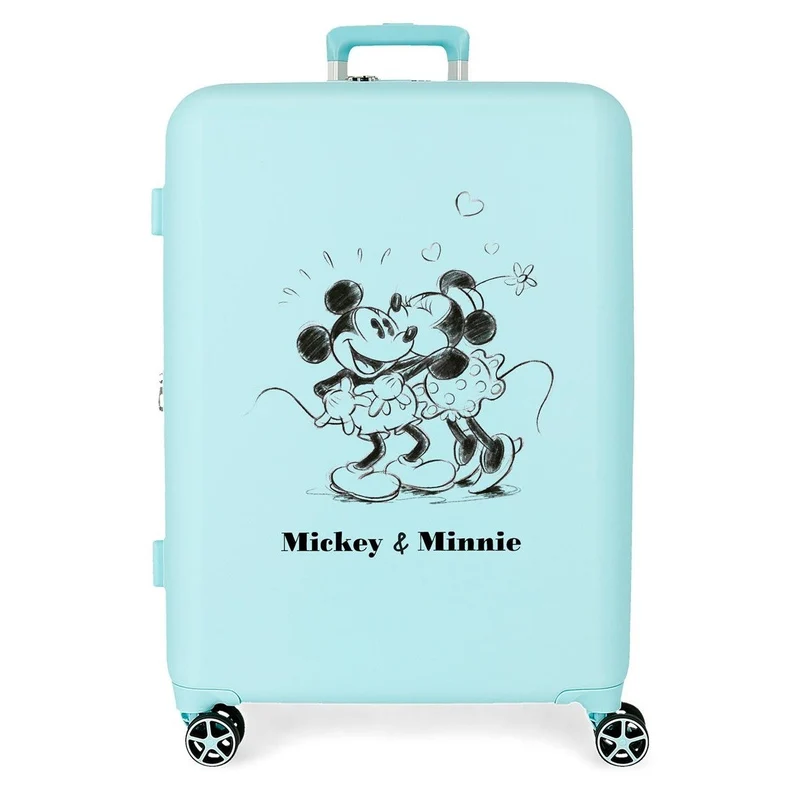 MALETA MEDIANA RÍGIDA DISNEY MICKEY & MINNIE KISSES 70cm