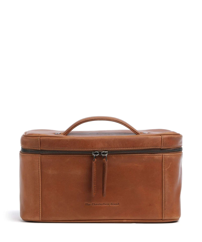 The Chesterfield Brand Wax Pull Up Cow Limone Trousse de toilette cognac
