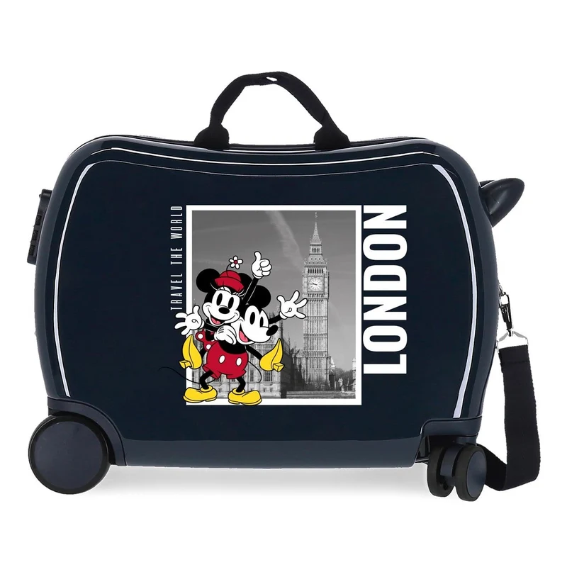 MALETA INFANTIL MICKEY Y MINNIE LONDRES 2 RUEDAS MULTIDIRECCIONALES