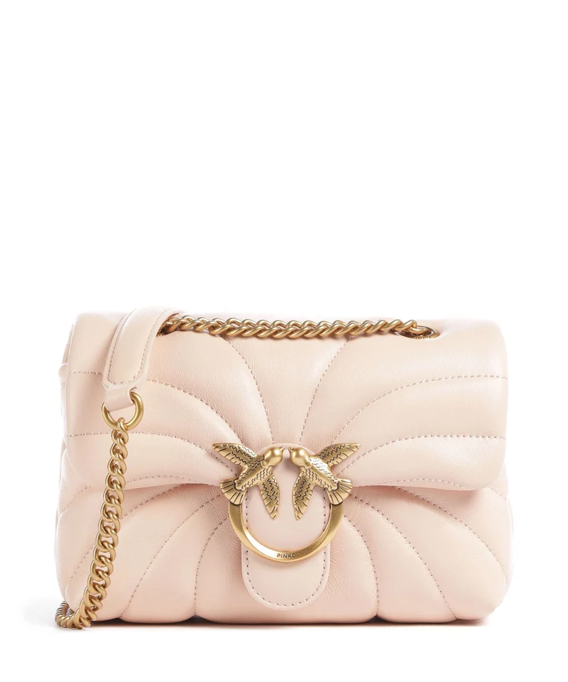 Pinko Love Puff Mini Sac porté épaule rosa cammeo/antique gold
