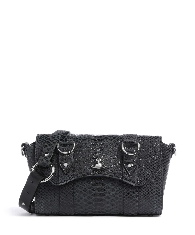 Vivienne Westwood Kimmy Snake Effect Sac bandoulière dark grey