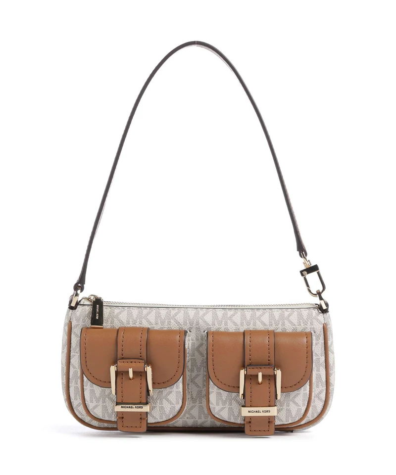 Michael Kors Zoe Sac porté épaule vanilla/acorn