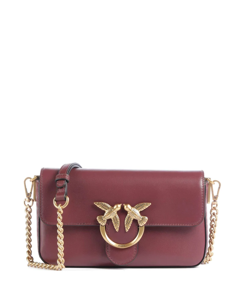 Pinko Love One Mini Slouchy Sac bandoulière ribes intenso/antique gold
