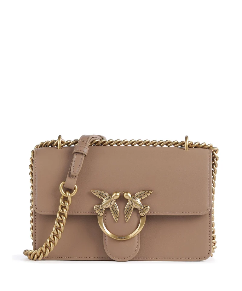Pinko Love One Mini Sac porté épaule biscotto zenzero