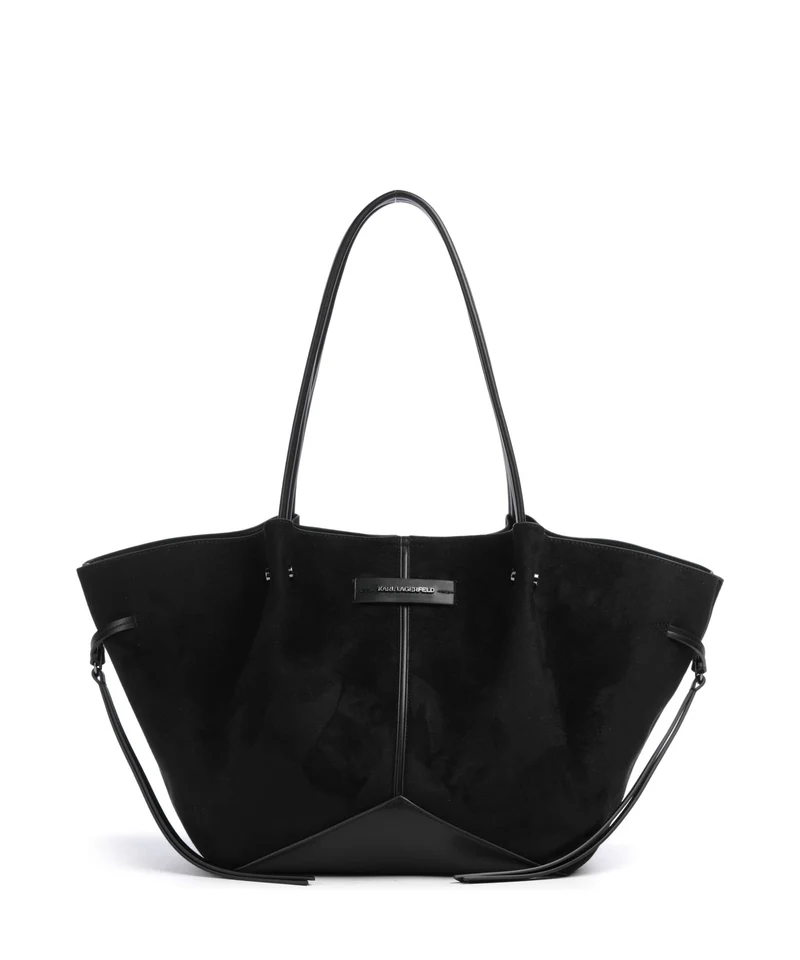 Karl Lagerfeld K/Pierced Medium Cabas black gunmetal