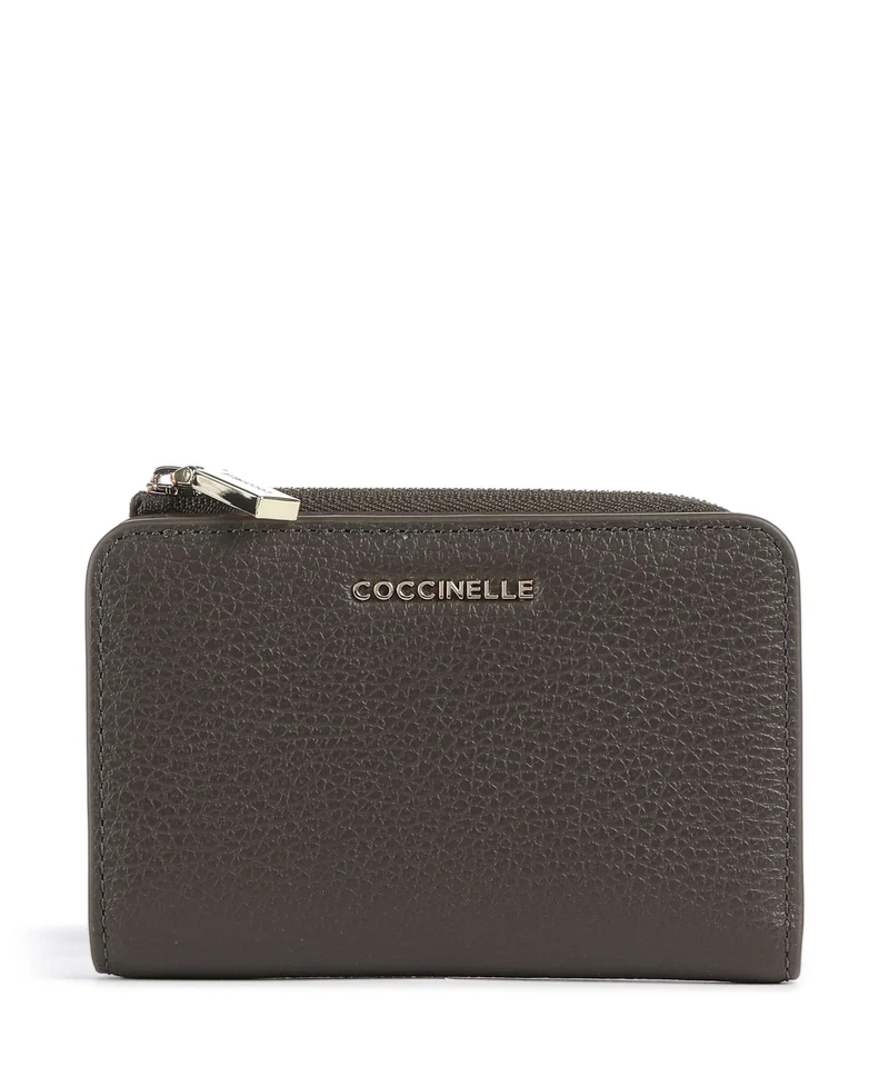 Coccinelle Metallic Soft Portefeuille fango