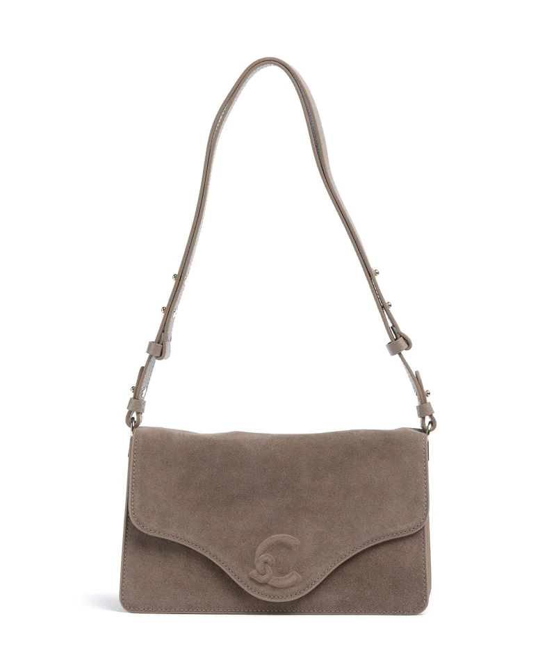 Coccinelle C-Me Softy Suede Sac porté épaule warm taupe