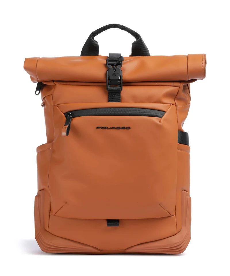 Piquadro Corner Special Sac à dos roll-top brique