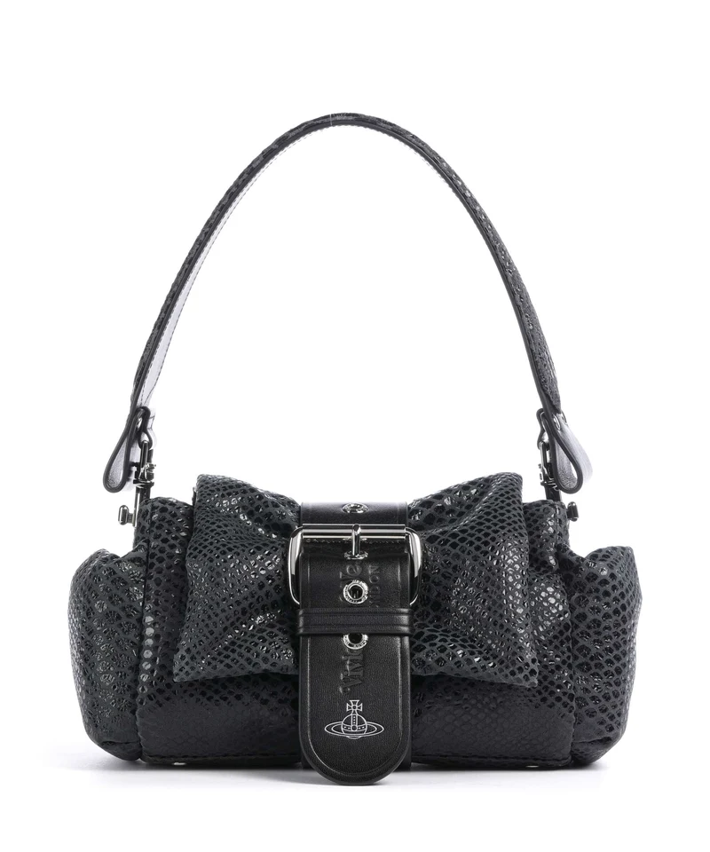 Vivienne Westwood Hazel Snake Effect Sac porté épaule dark grey