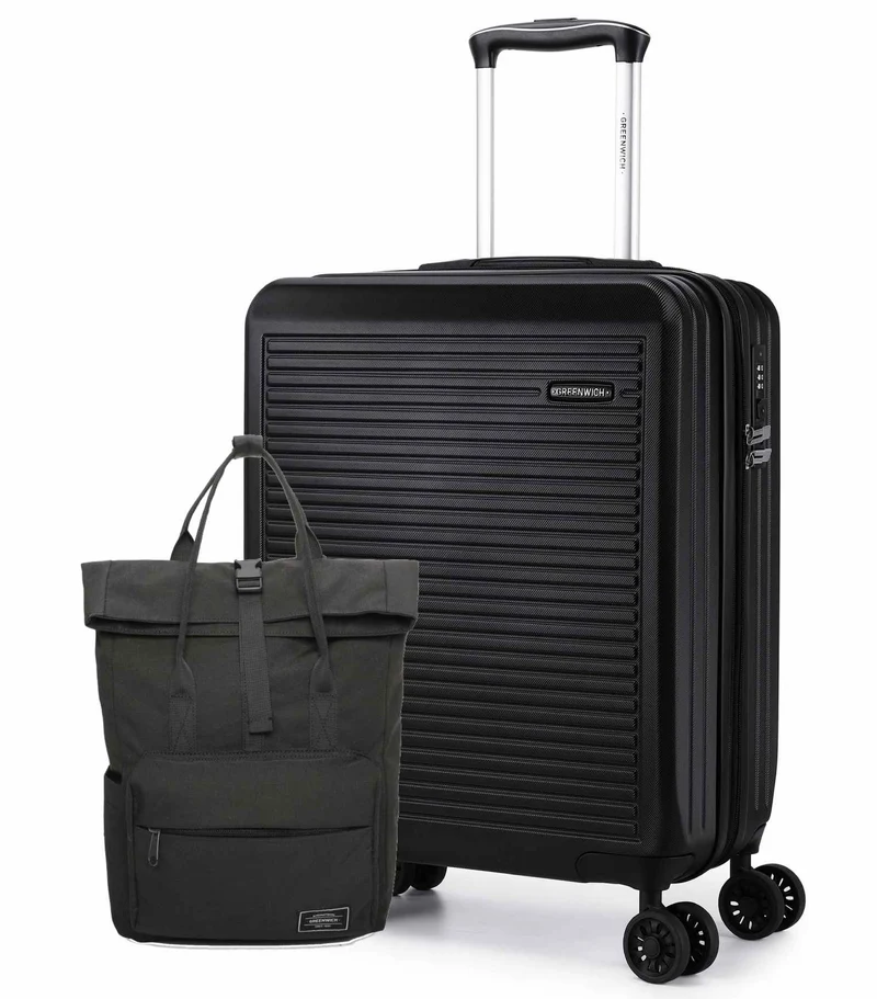 Pack maleta de cabina NAIROBI + mochila FABER negro