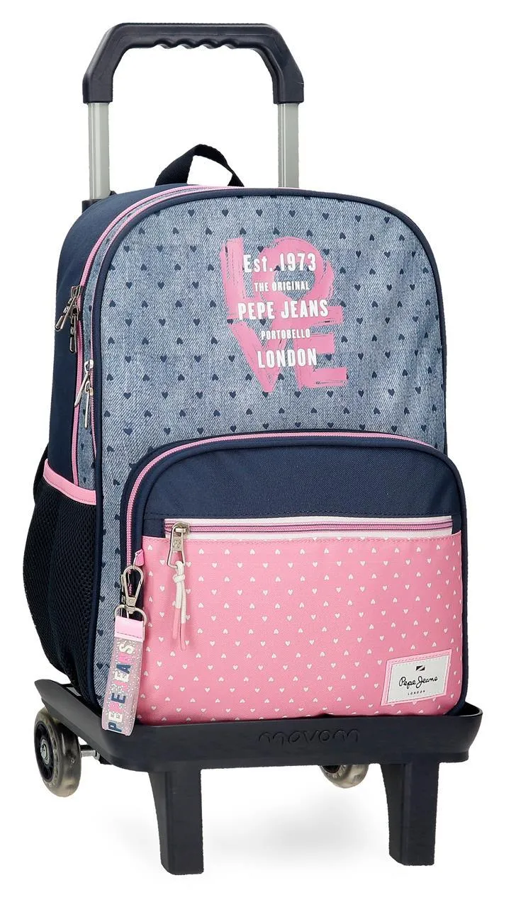 68222T1 MOCHILA ADAP. 40CM. 2C. C/CARRO PJL NONI DENIM
