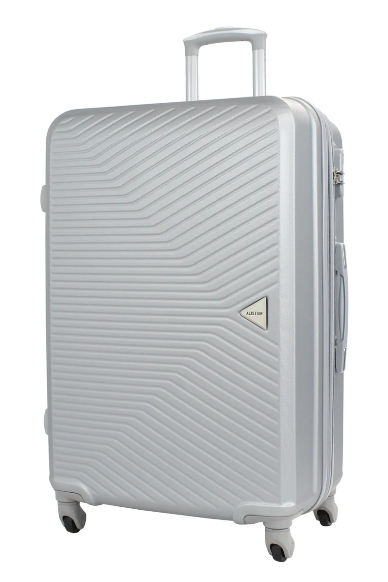 Valise grande taille Alistair - Collection Iron - 4 roues - ABS ultra résistant - Argent
