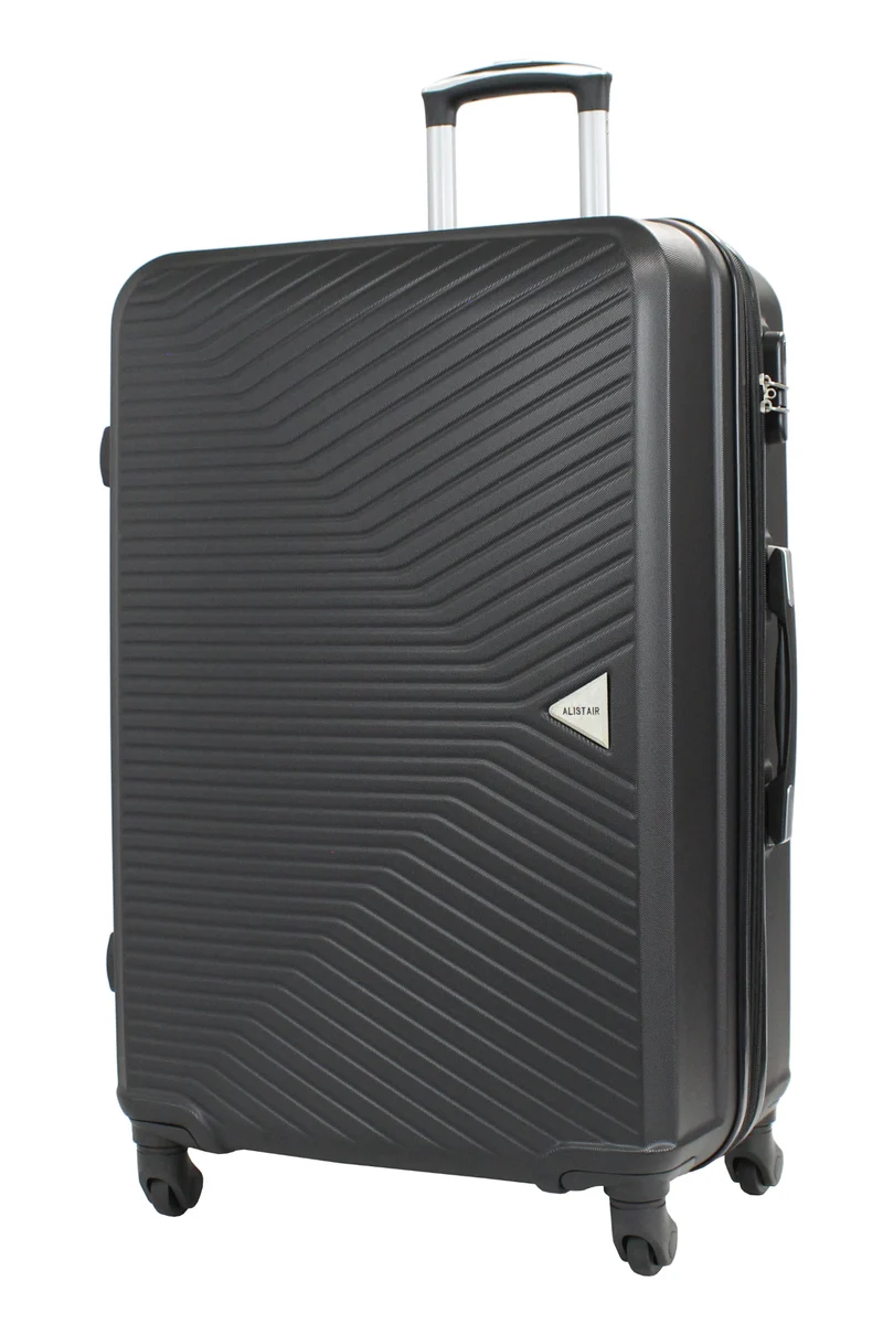 Valise grande taille Alistair - Collection Iron - 4 roues - ABS ultra résistant - Noir