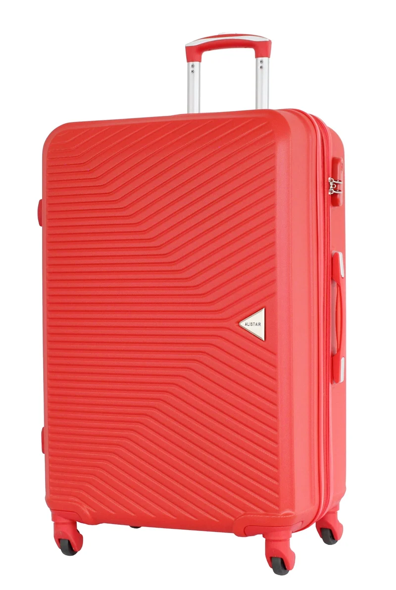 Valise grande taille Alistair - Collection Iron - 4 roues - ABS ultra résistant - Rouge