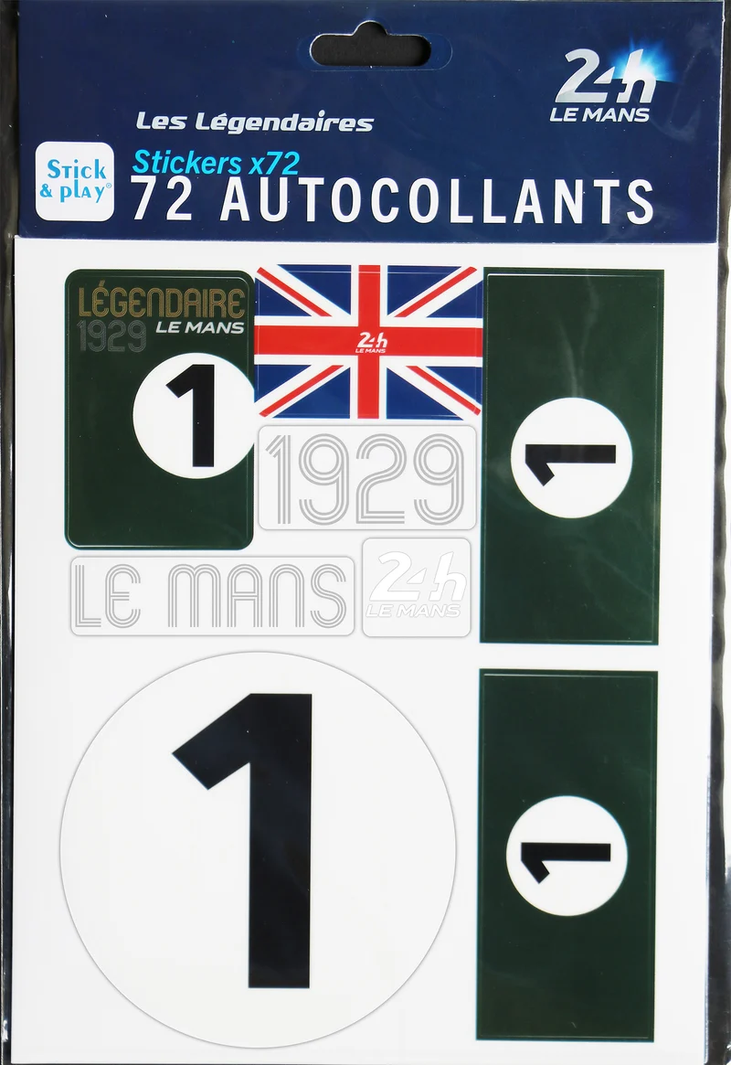 24H LEGENDE - Pochette de 5 planches d'autocollants repositionnables - 1929