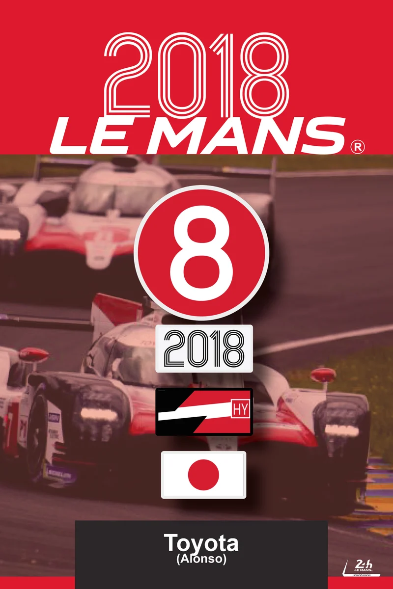 4 Patchs Brodés Scratch (Pour Sacs LÉGENDE) – Victoire Toyota 2018 – 24H LÉGENDE