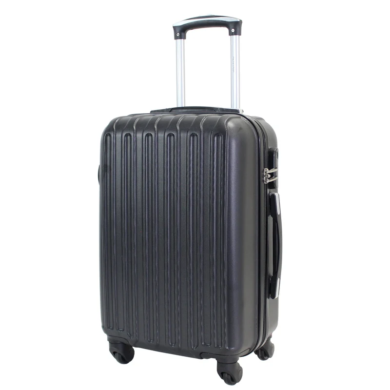Valise cabine Alistair - Collection Sécure - 4 roues - ABS ultra résistant - Noir