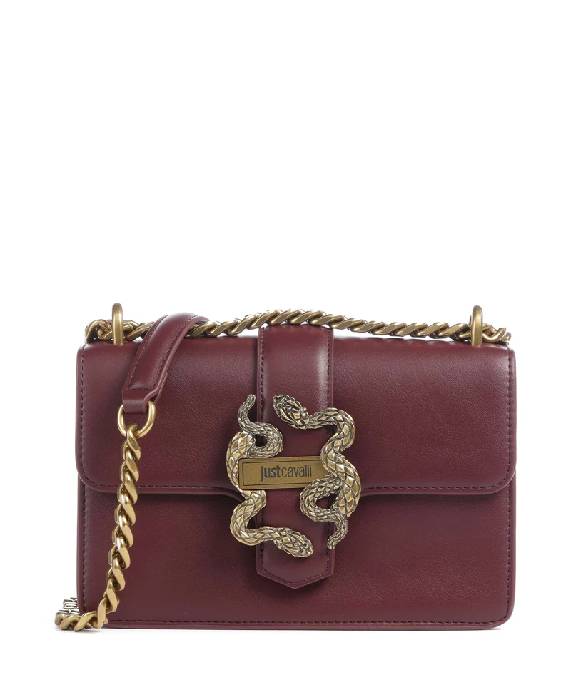 Just Cavalli Iconic Snakes Sac porté épaule cordovan
