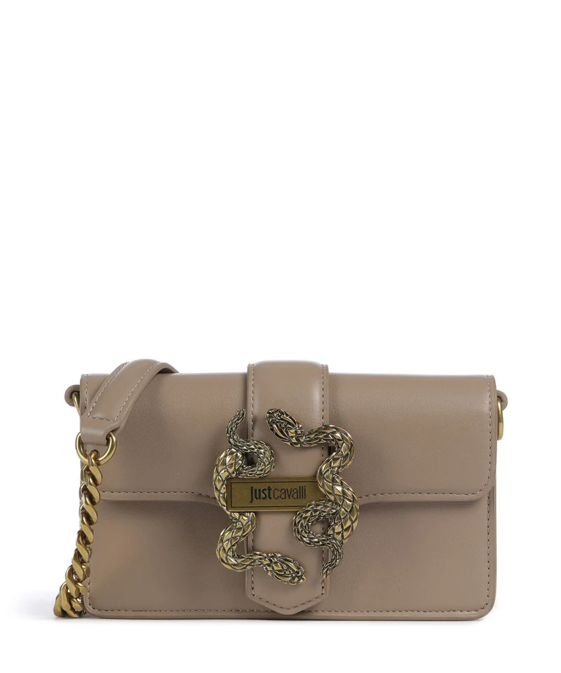 Just Cavalli Iconic Snakes Sac bandoulière tan