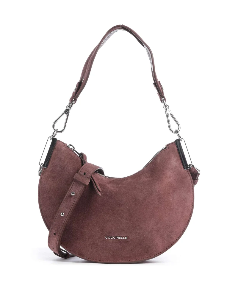Coccinelle Sunup Suede Sac porté épaule berry