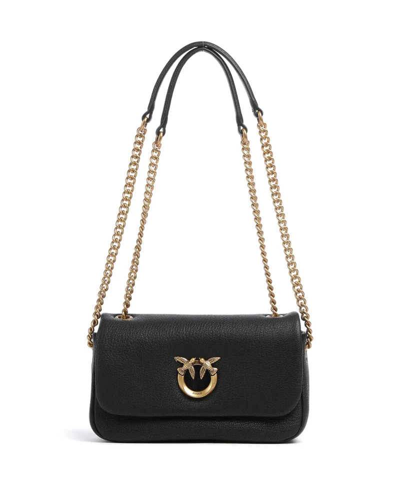 Pinko Click Soft Horizontal Chain Sac porté épaule nero/antique gold