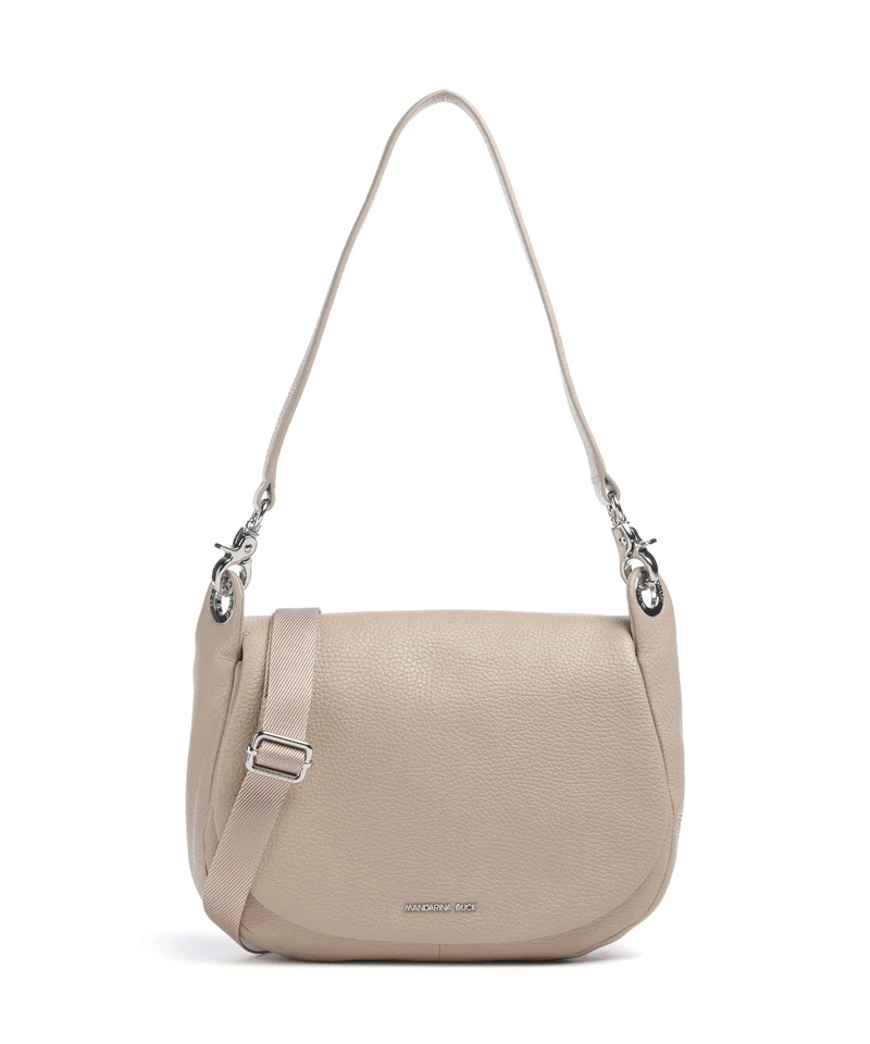 Mandarina Duck Mellow Leather Sac porté épaule warm taupe