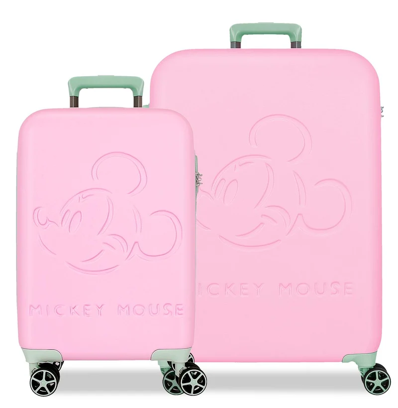 5439522 SET/2 TROLLEY ABS 55-65CM. 4R. MICKEY CRAZY TRIP ROS