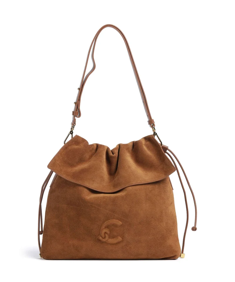 Coccinelle Lidia Suede Sac fourre-tout cognac
