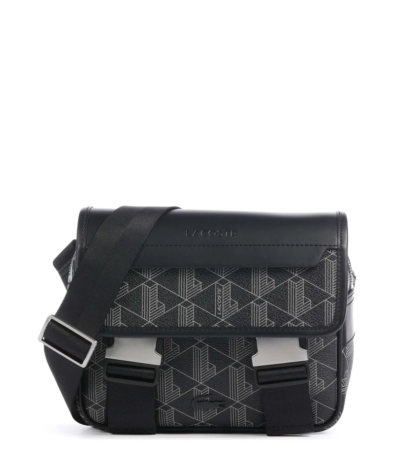 Lacoste The Blend Sac bandoulière monogram noir/gris