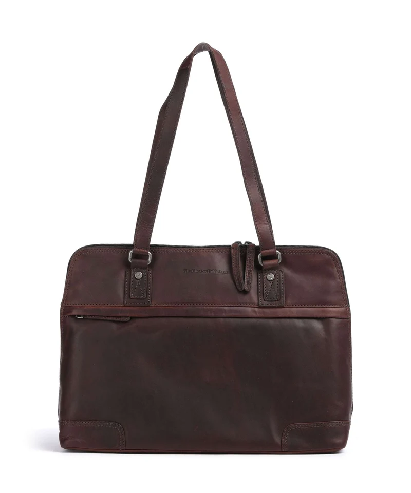 The Chesterfield Brand Wax Pull Up Cow Branson Sac porté épaule brown