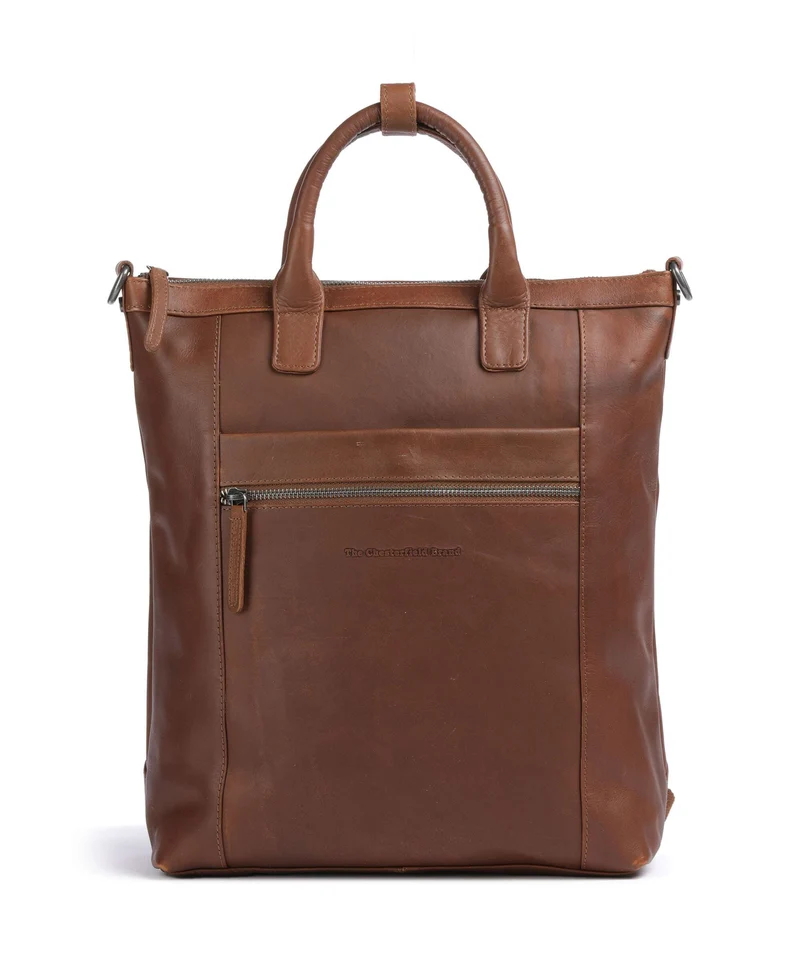 The Chesterfield Brand Wax Pull Up Cow Luisa Sac à main porté dos cognac
