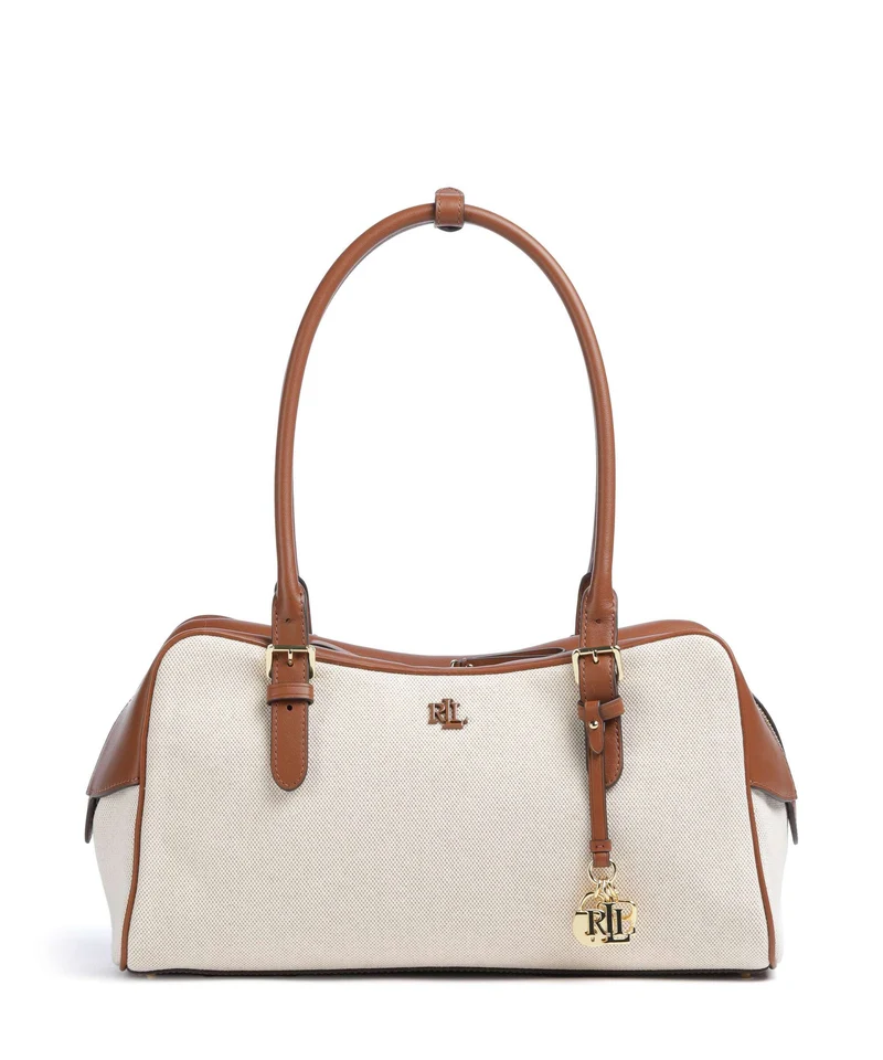 Lauren Ralph Lauren Marcy Sac porté épaule natural/buff canvas/lauren tan