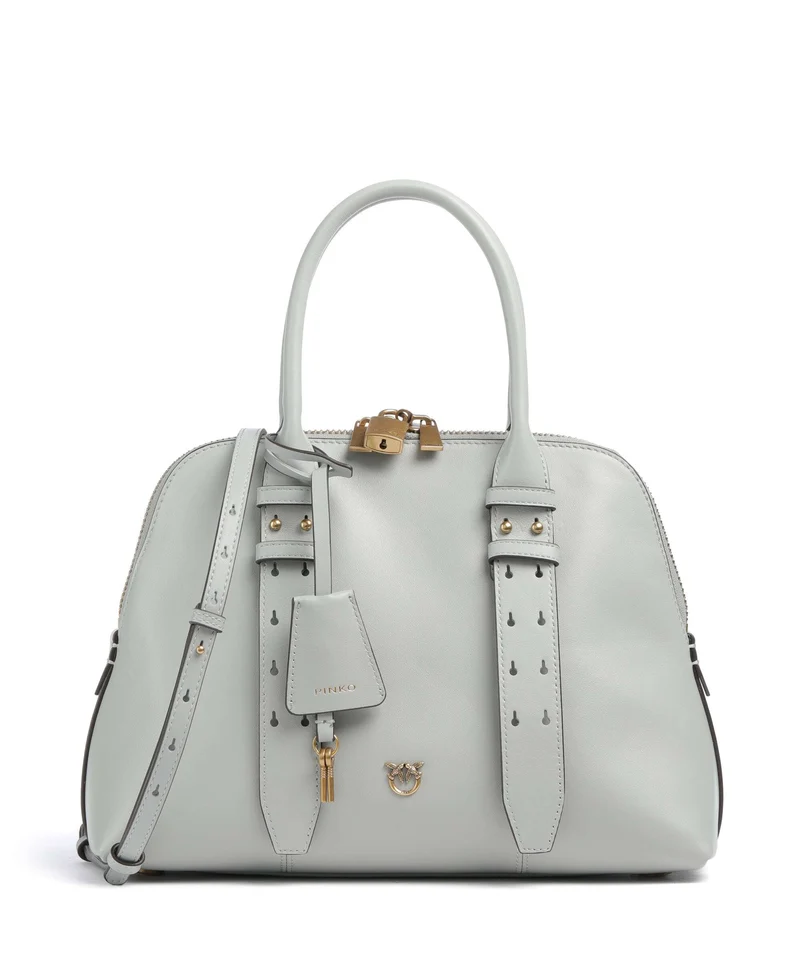 Pinko Bowling Medium Sac à main grigio perla/antique gold