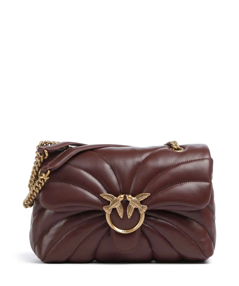 Pinko Love Puff Classic Sac porté épaule burgundy wine/antique gold