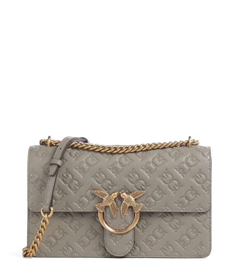 Pinko Love One Classic Sac porté épaule noce/antique gold