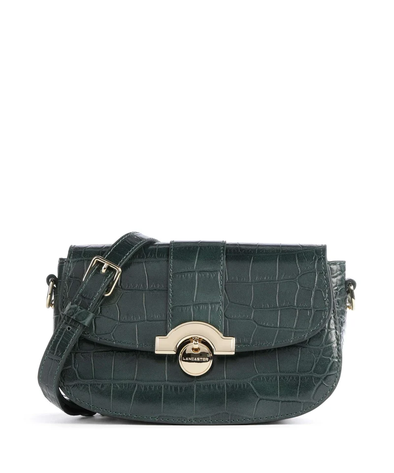 Lancaster Exotic CN Croco Sac bandoulière vertforêt