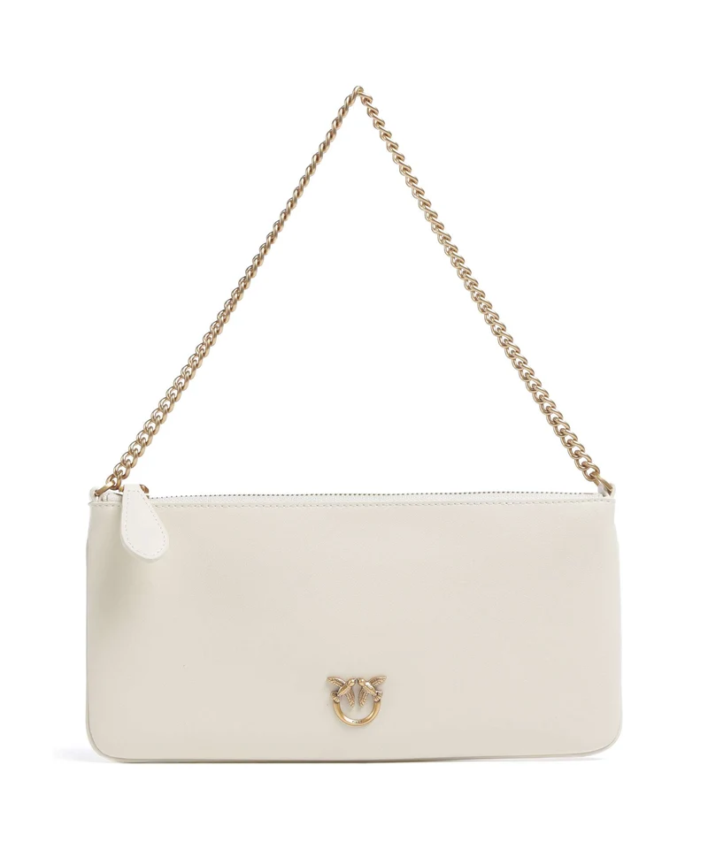 Pinko Flat Horizontal Sac porté épaule bianco seta/antique gold